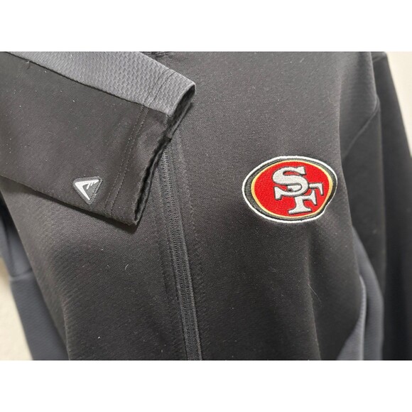 Men's Antigua Black San Francisco 49ers Passage Full-Zip Jacket size L - Picture 2 of 11